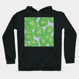 Tropical Kiwi Fruit Abstract Pattern_blue Hoodie